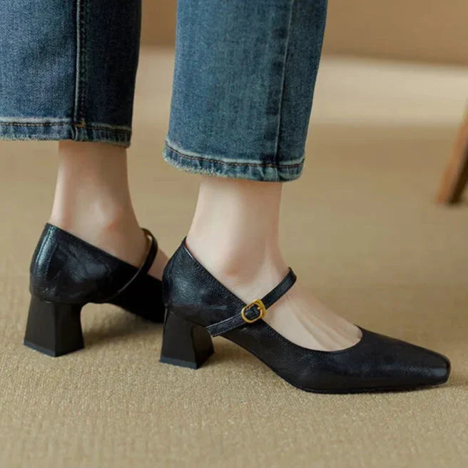 Authentic Leather Heels Remina