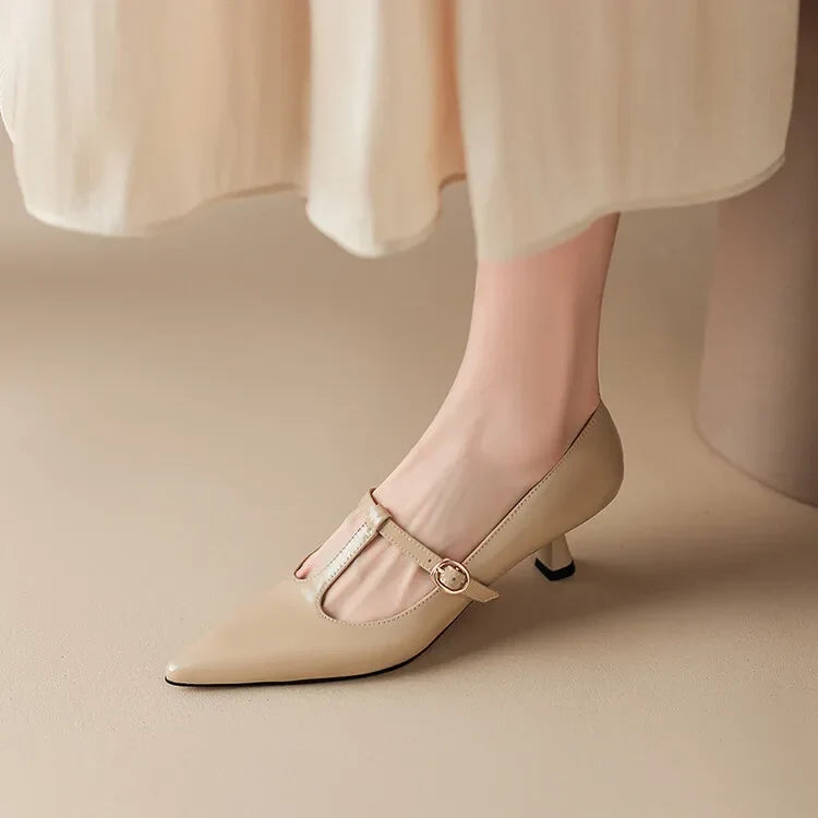 Authentic Leather Heels Ileen