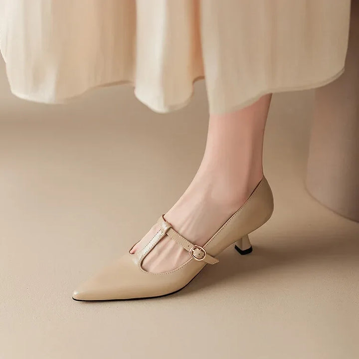 Authentic Leather Heels Ileen