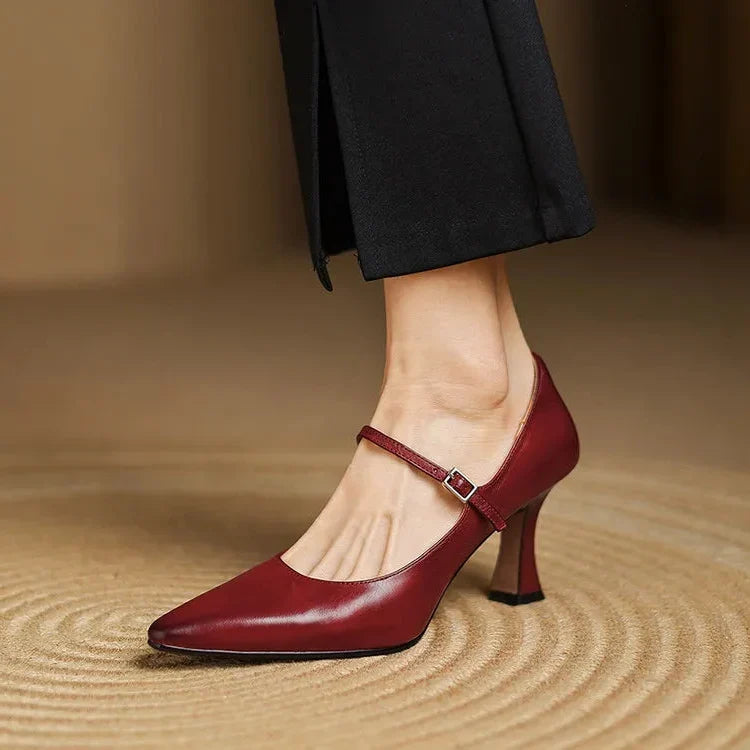 Authentic Leather Heels Samara