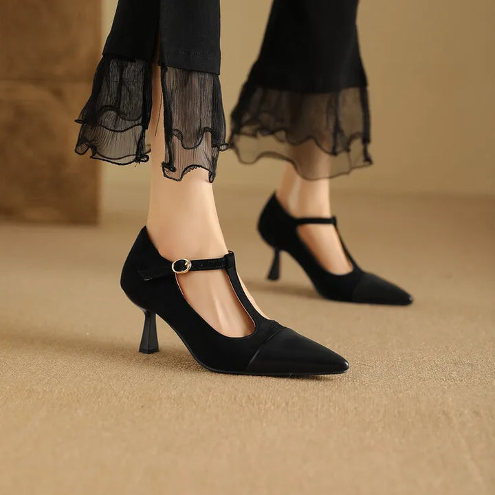 Vistra Leather Court Shoes
