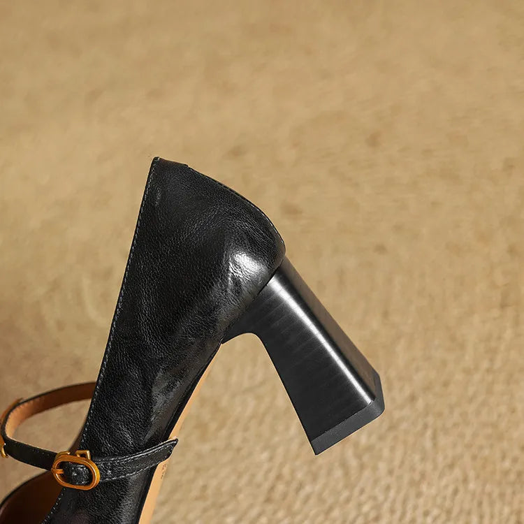 Authentic Leather Heels Auria