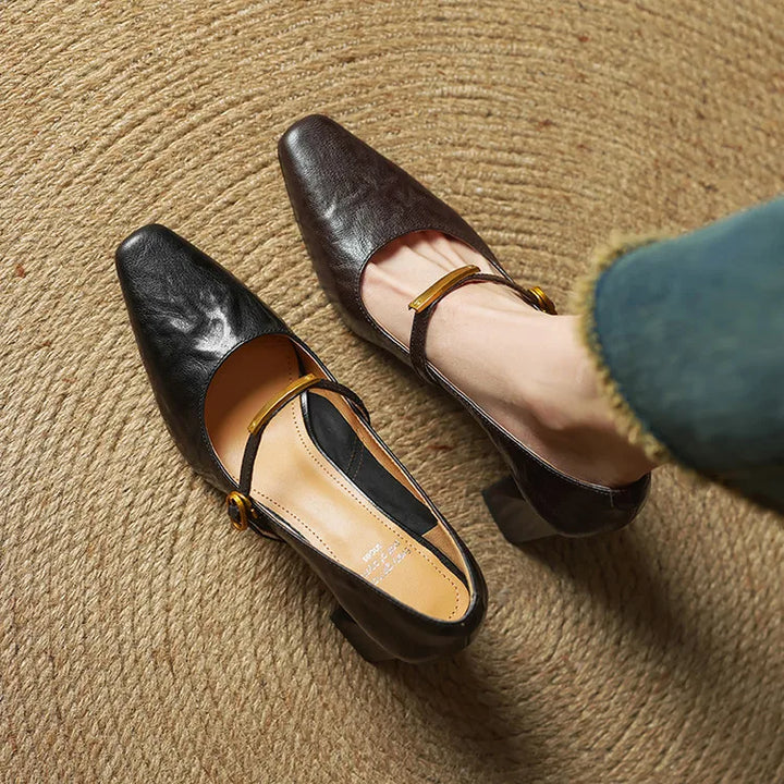 Authentic Leather Heels Auria