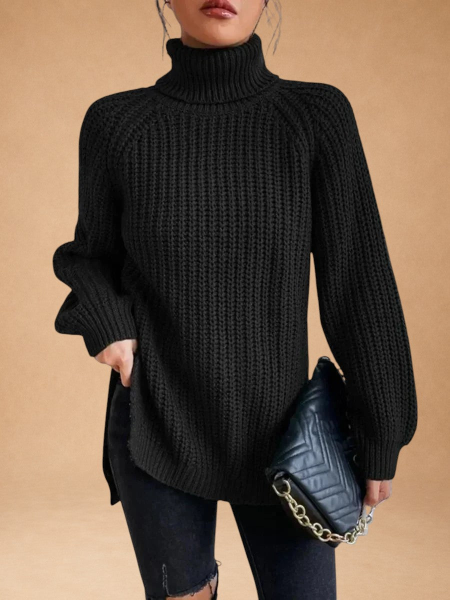Maria - Warm and Loose Sweater with Collar