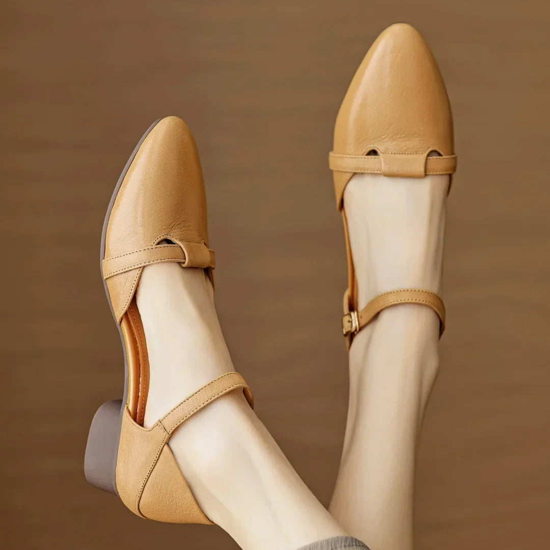 Authentic Leather Heels Laney