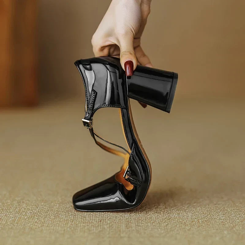 Authentic Leather Heels Lilian