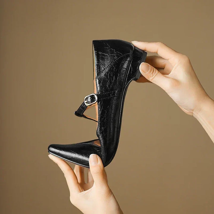 Authentic Leather Heels Biana