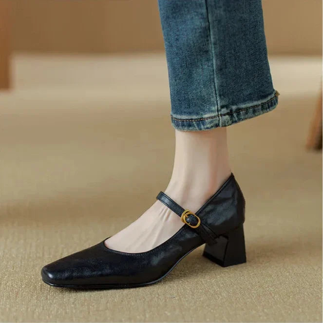 Authentic Leather Heels Remina
