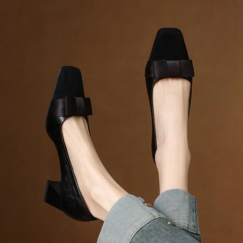 Blue Block Heels
