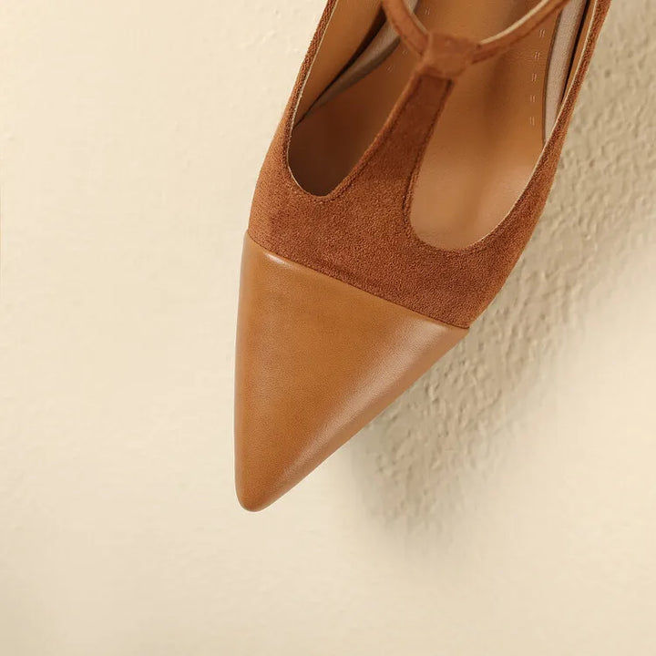 Vistra Leather Court Shoes