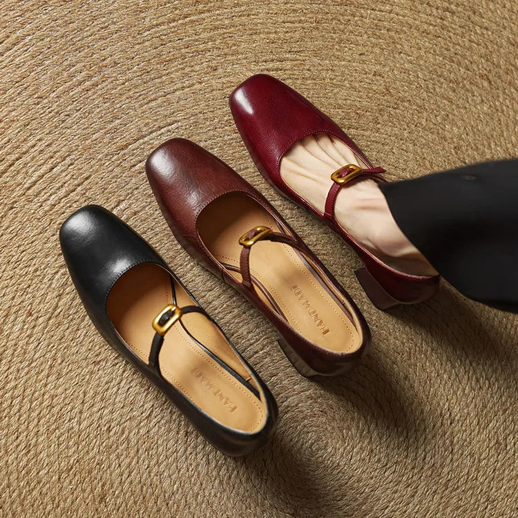 Authentic Leather Heels Luisa