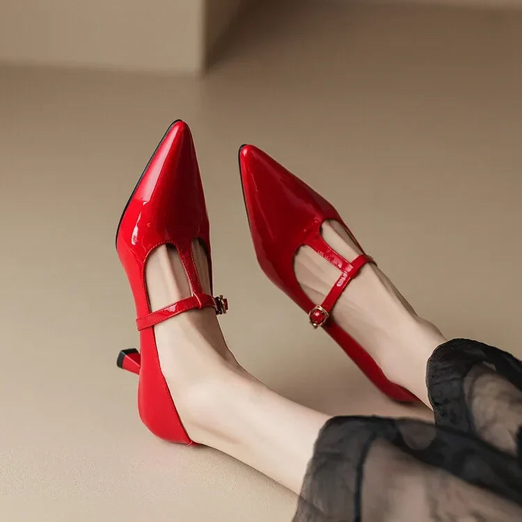 Authentic Leather Heels Ileen