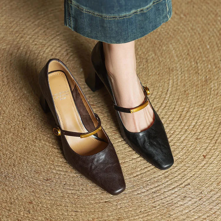 Authentic Leather Heels Auria
