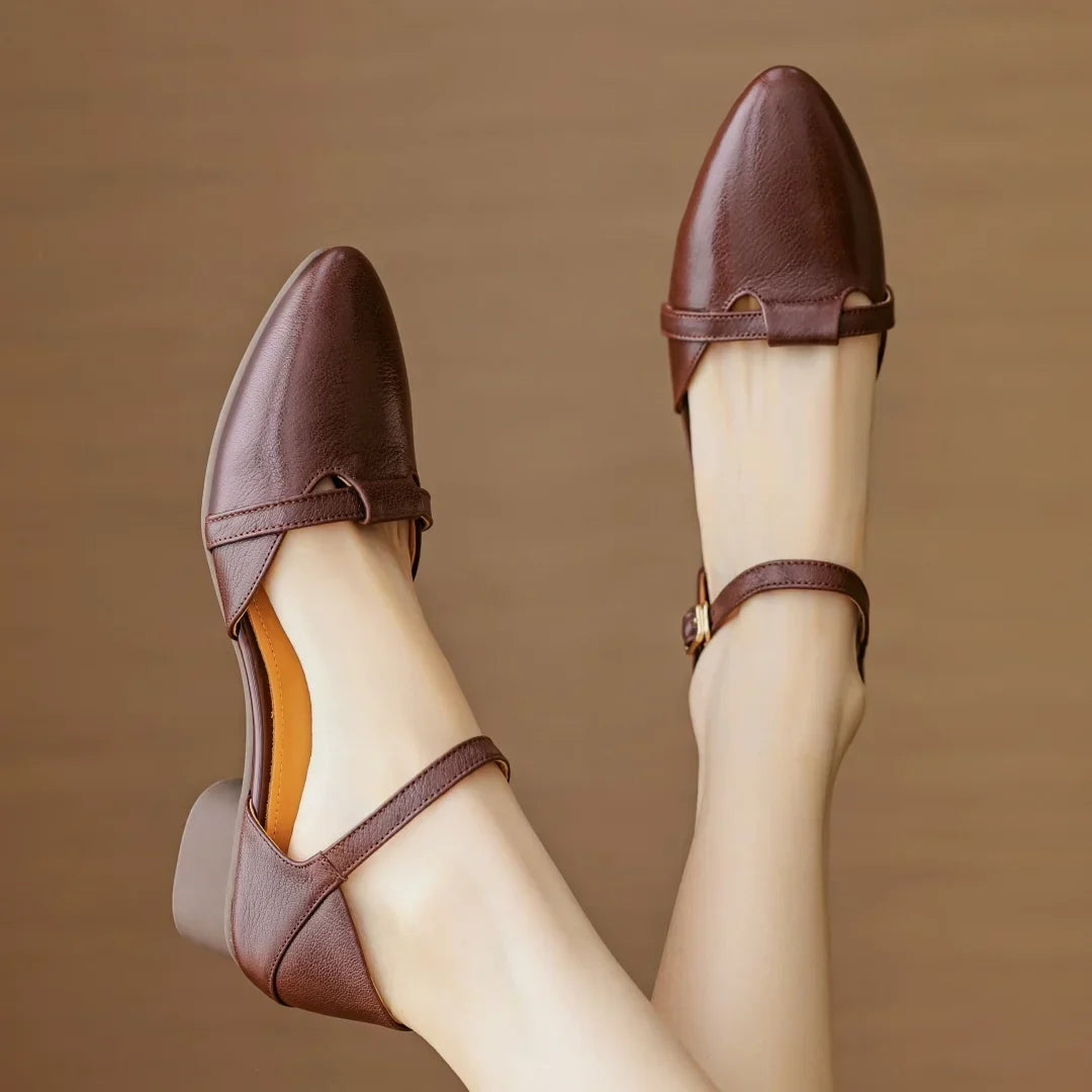 Authentic Leather Heels Laney