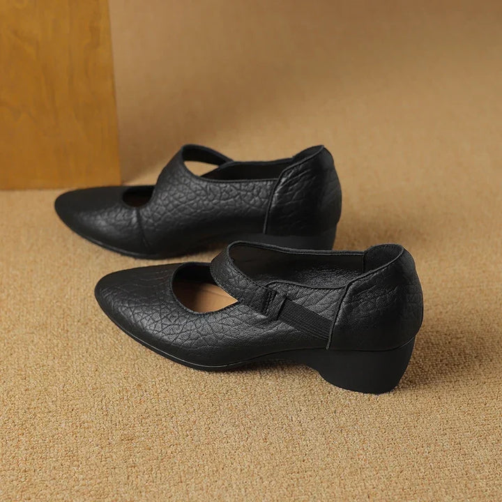 Authentic Leather Mary Jane Heels