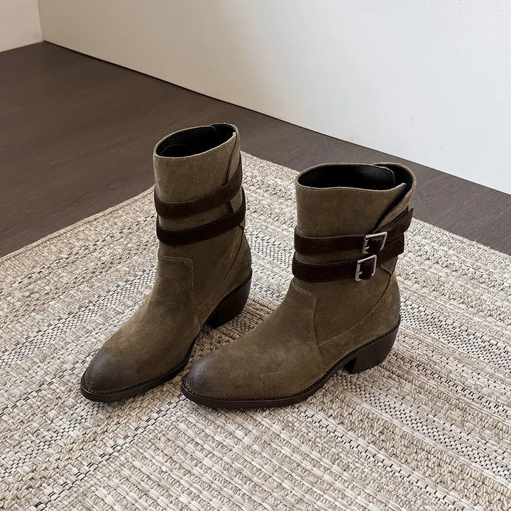 Sienna Genuine Suede Western Boots