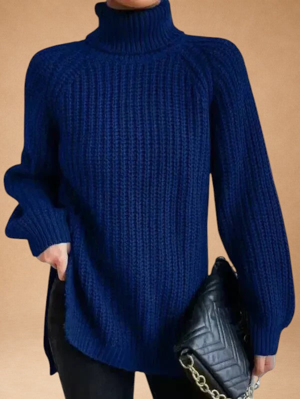Maria - Warm and Loose Sweater with Collar