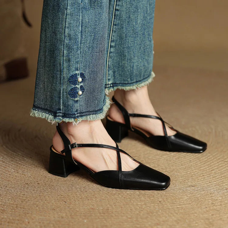 Elavi Authentic Leather Heels