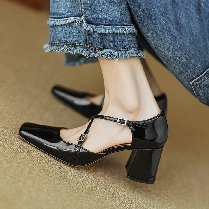 Authentic Leather Heels Lilian
