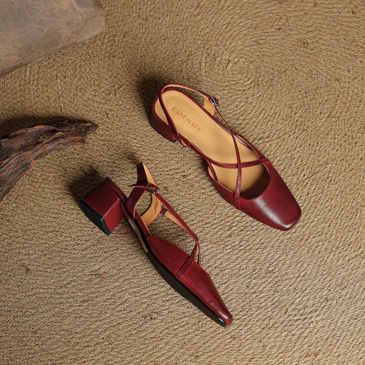 Elavi Authentic Leather Heels