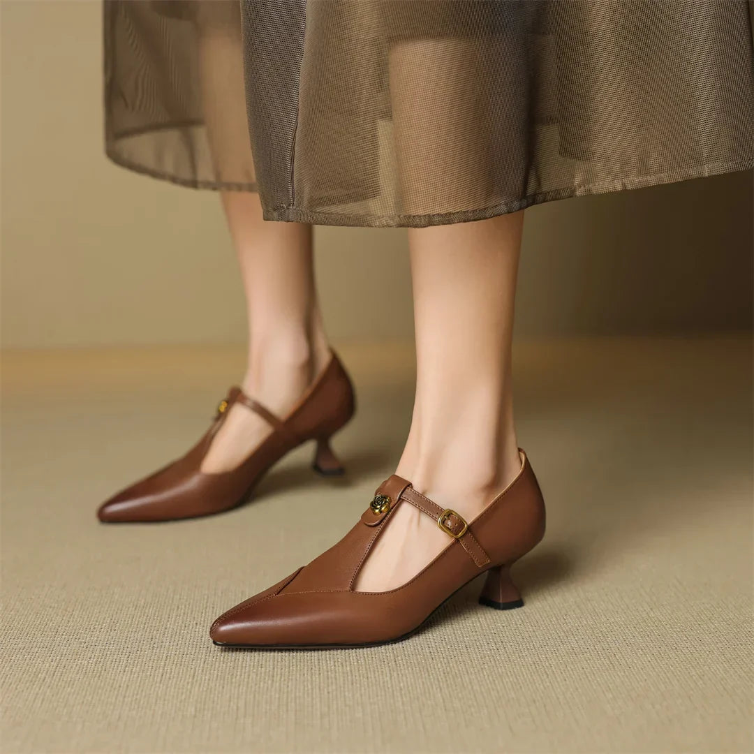 Leather Kitten Heels Maren