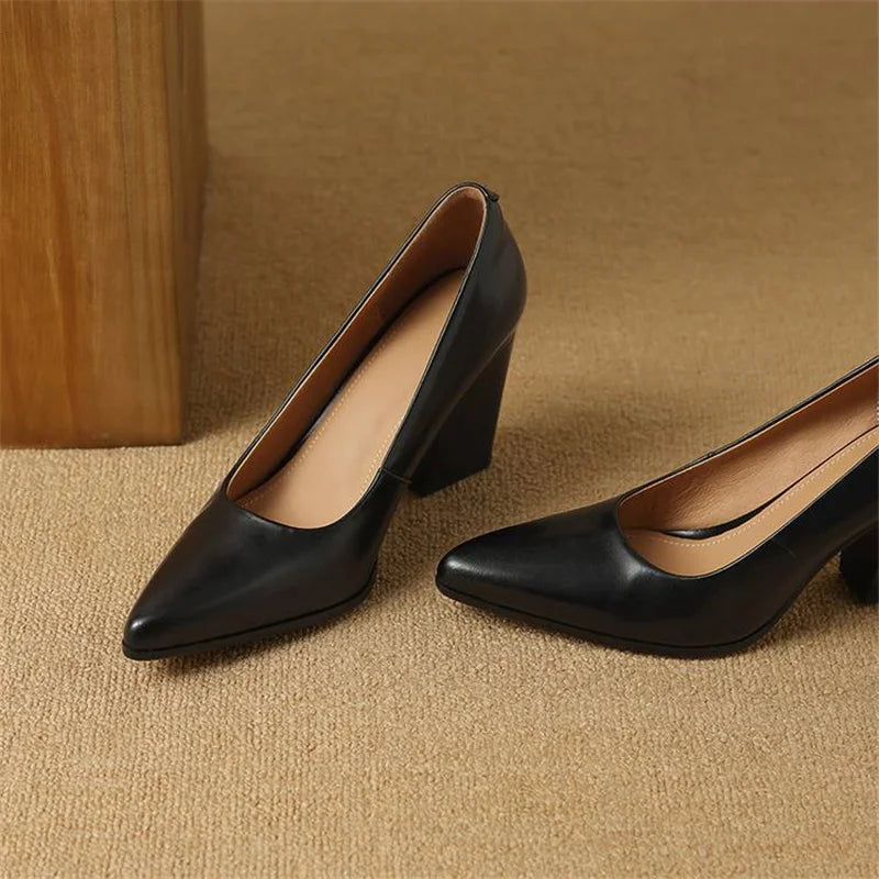 Genuine Leather Nora Heels
