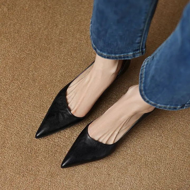 Authentic Leather Stiletto Heels Avero