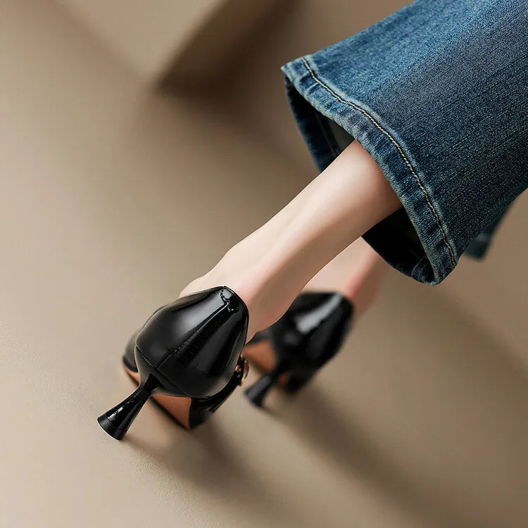 Authentic Leather Heels Ileen