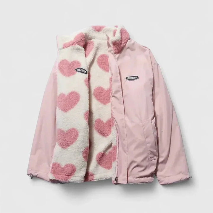 Aphroxyli - Warm Reversible Jacket with Soft Texture and Modern Style