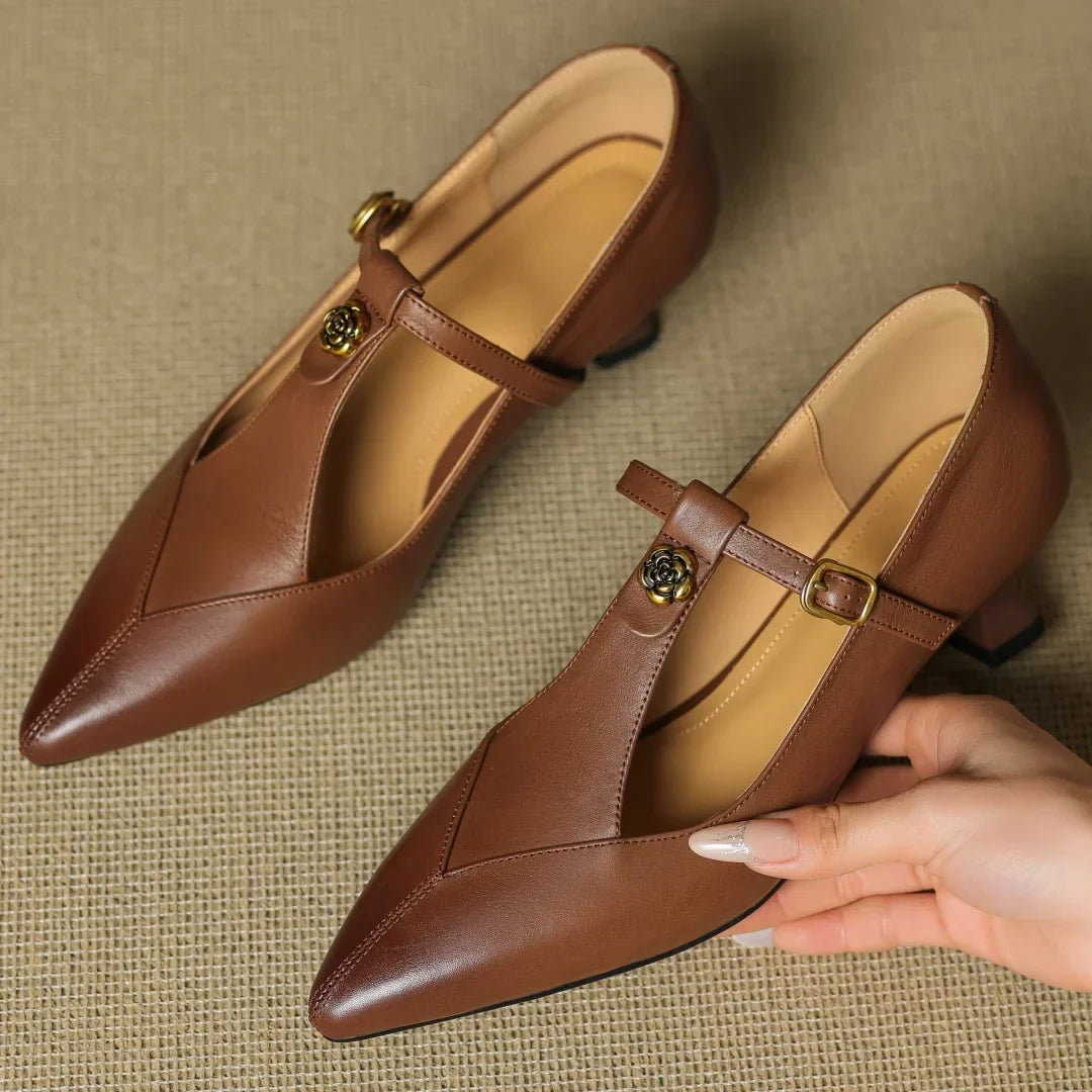 Leather Kitten Heels Maren