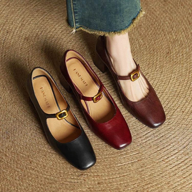 Authentic Leather Heels Luisa