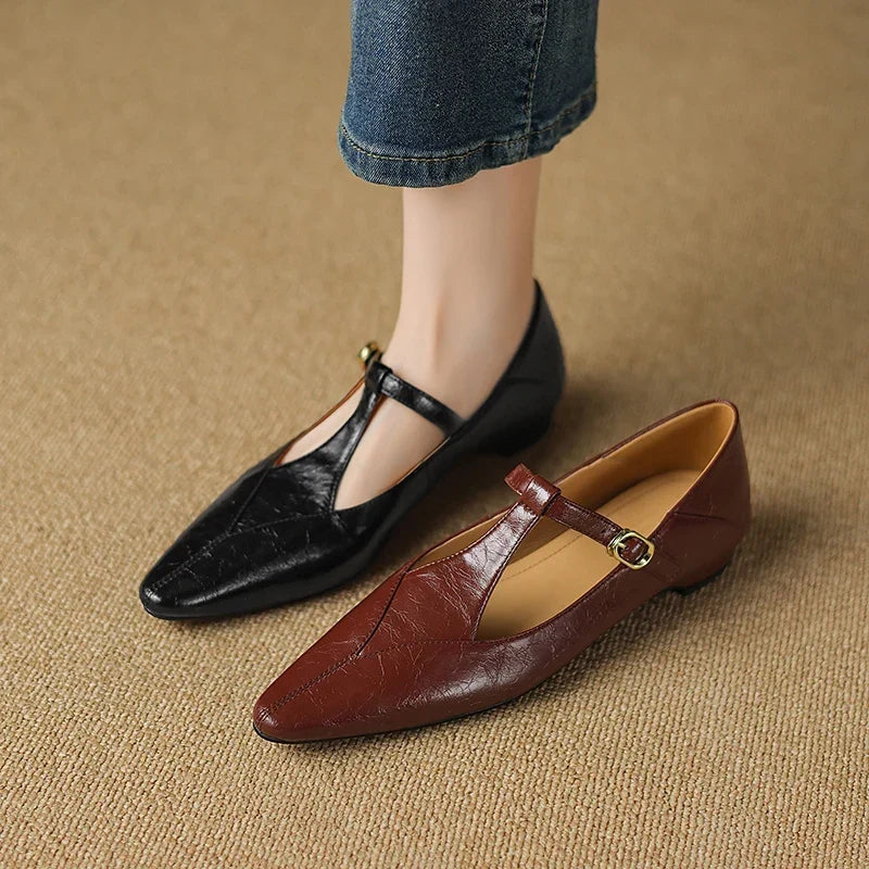 Authentic Leather Heels Biana