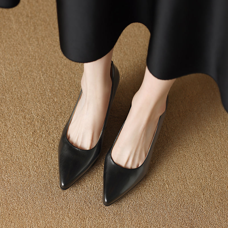 Genuine Leather Nora Heels