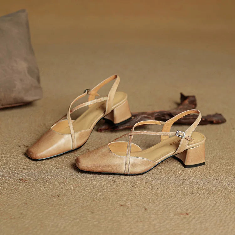 Elavi Authentic Leather Heels