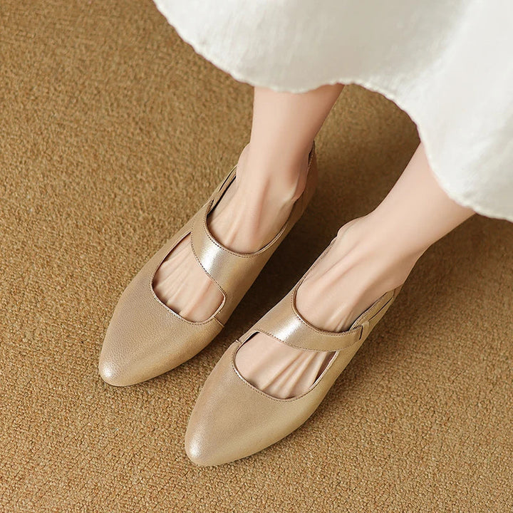 Authentic Leather Mary Jane Heels