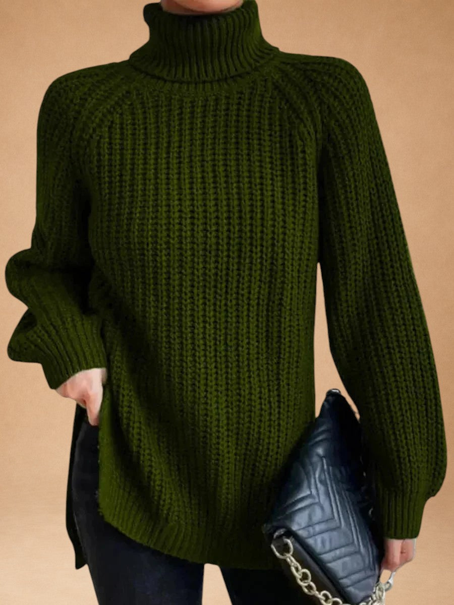 Maria - Warm and Loose Sweater with Collar