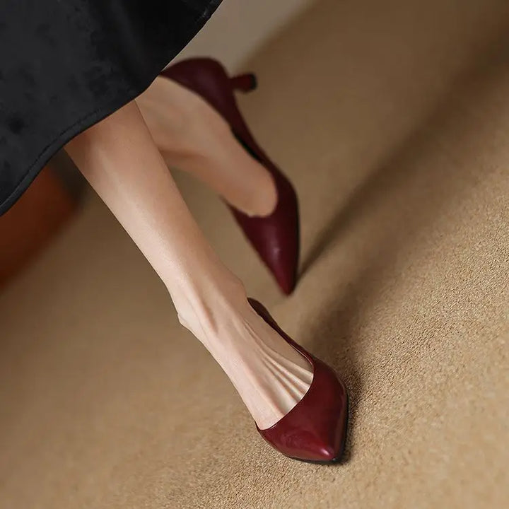 Authentic Leather Stiletto Heels Avero