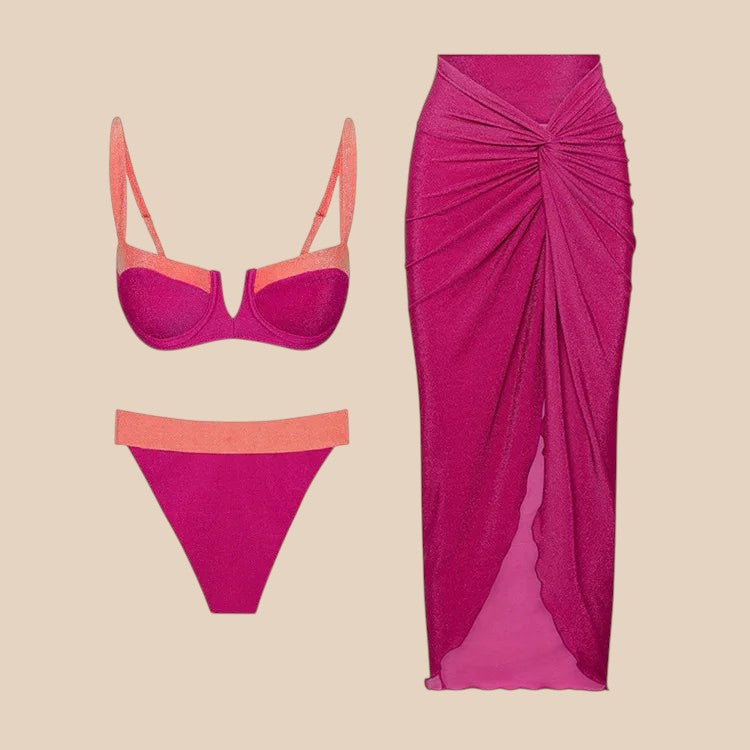 Vulcano – Beach Set with Satin Skirt