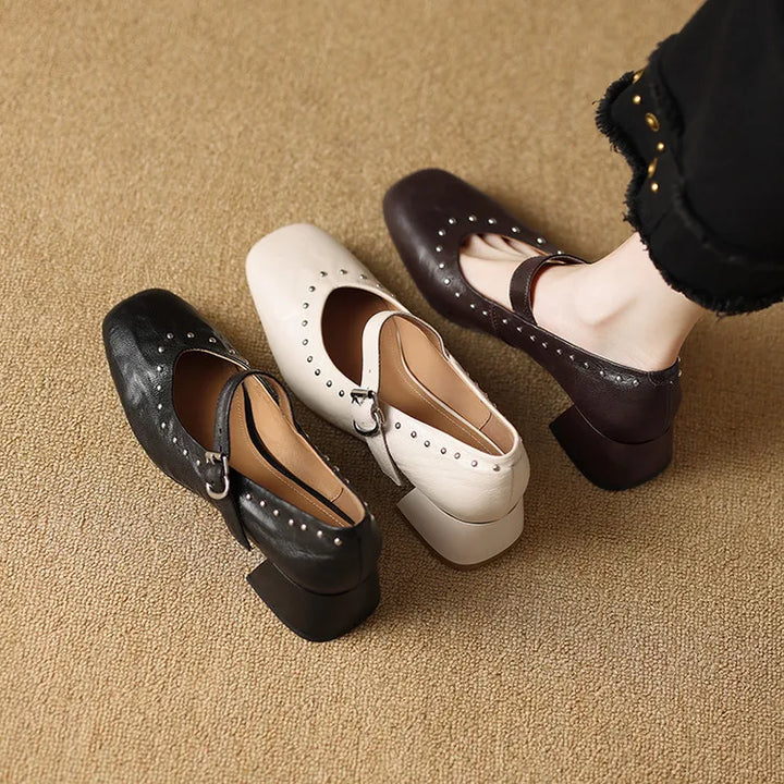 Authentic Leather Court Shoes Elour