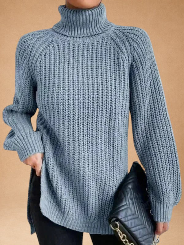 Maria - Warm and Loose Sweater with Collar