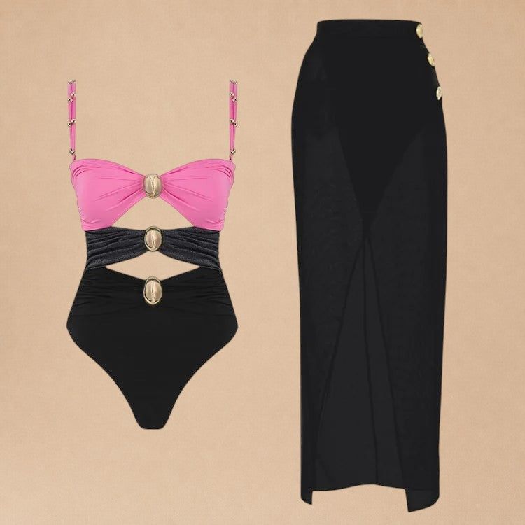 Raiz – Beach Twin Set with Satin Skirt