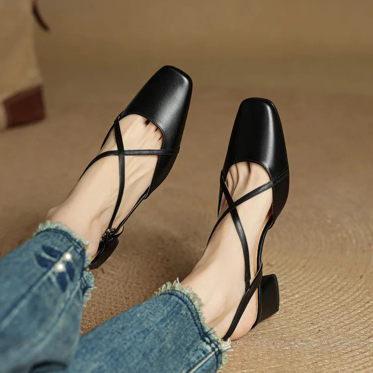 Elavi Authentic Leather Heels
