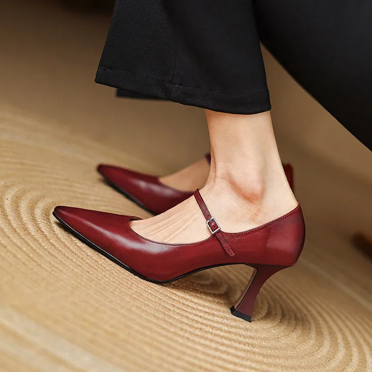 Authentic Leather Heels Samara