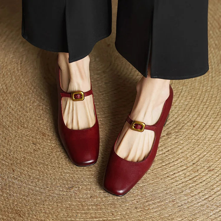 Authentic Leather Heels Luisa