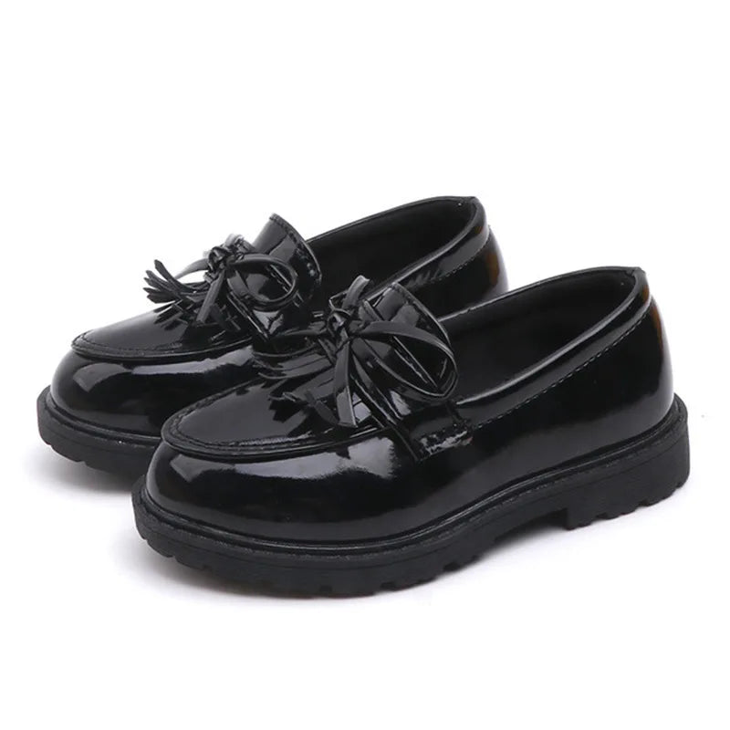 Mass-Produced Patent Leather Moccasins