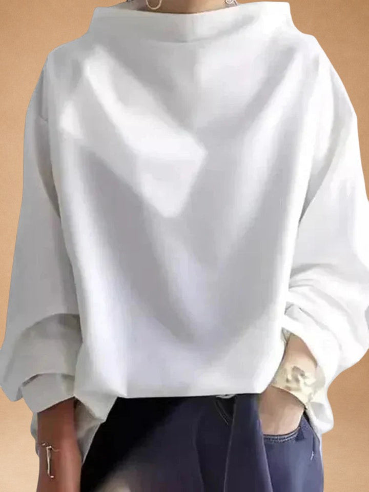 Georgia - Modern Blouse with High Collar and Dolman Sleeves