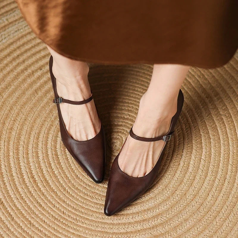 Authentic Leather Heels Samara