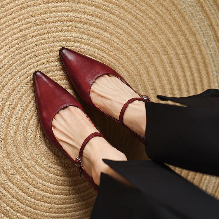Authentic Leather Heels Samara