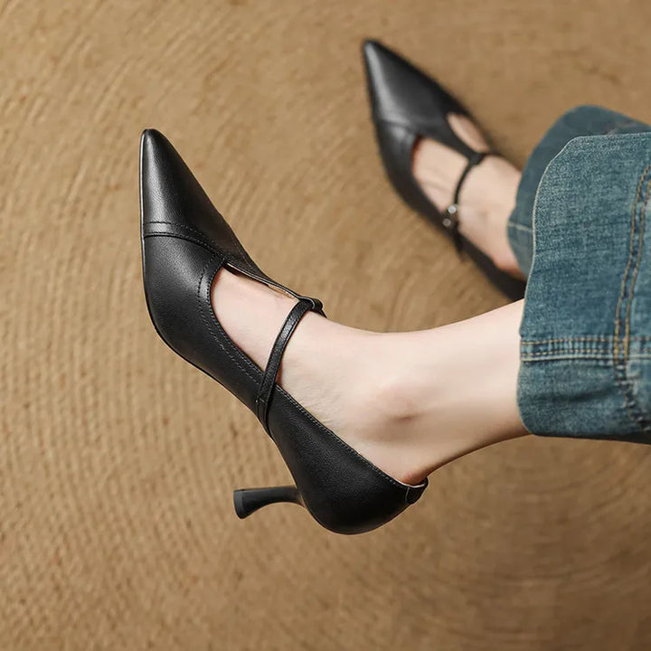 Genuine Leather Court Shoes Lorena