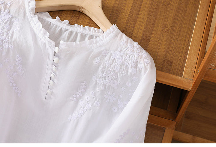 Kissina - Cotton and Linen Blouse